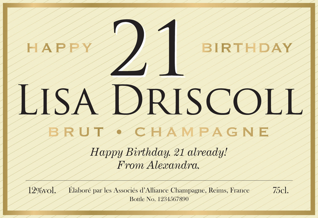 Birthday Celebration Labels for Champagne (Pack of 12)