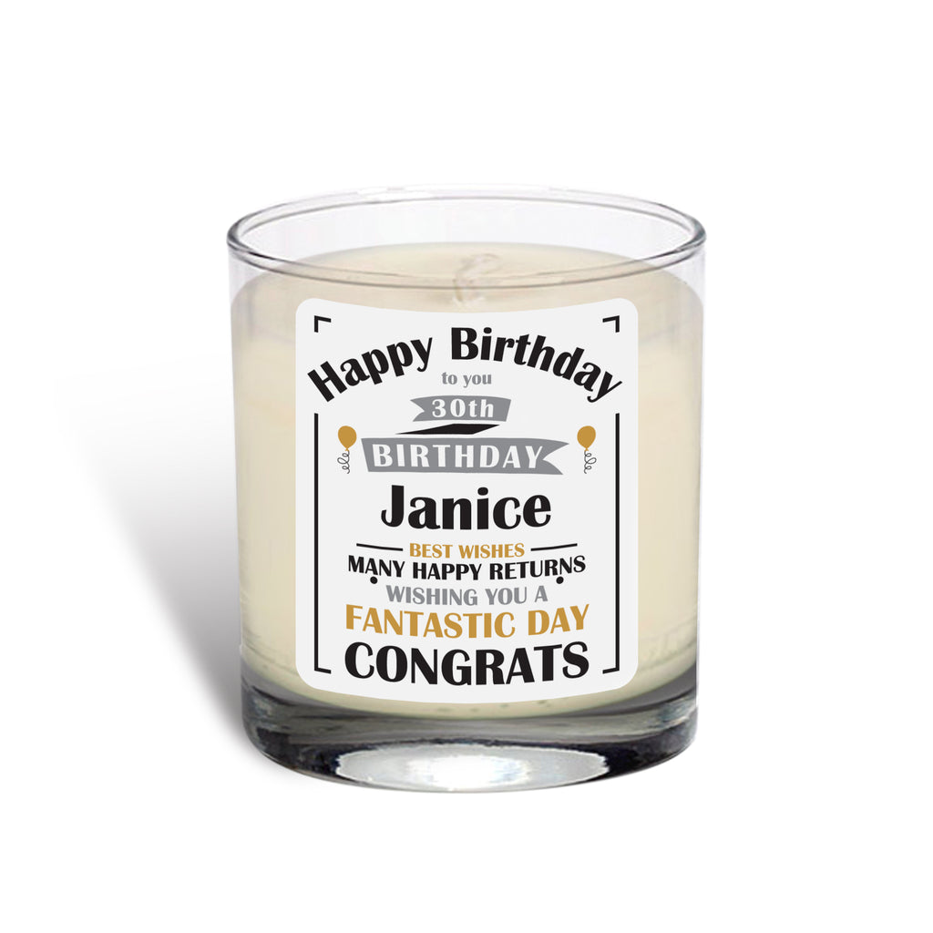 Birthday Celebration Vanilla Scented Candle