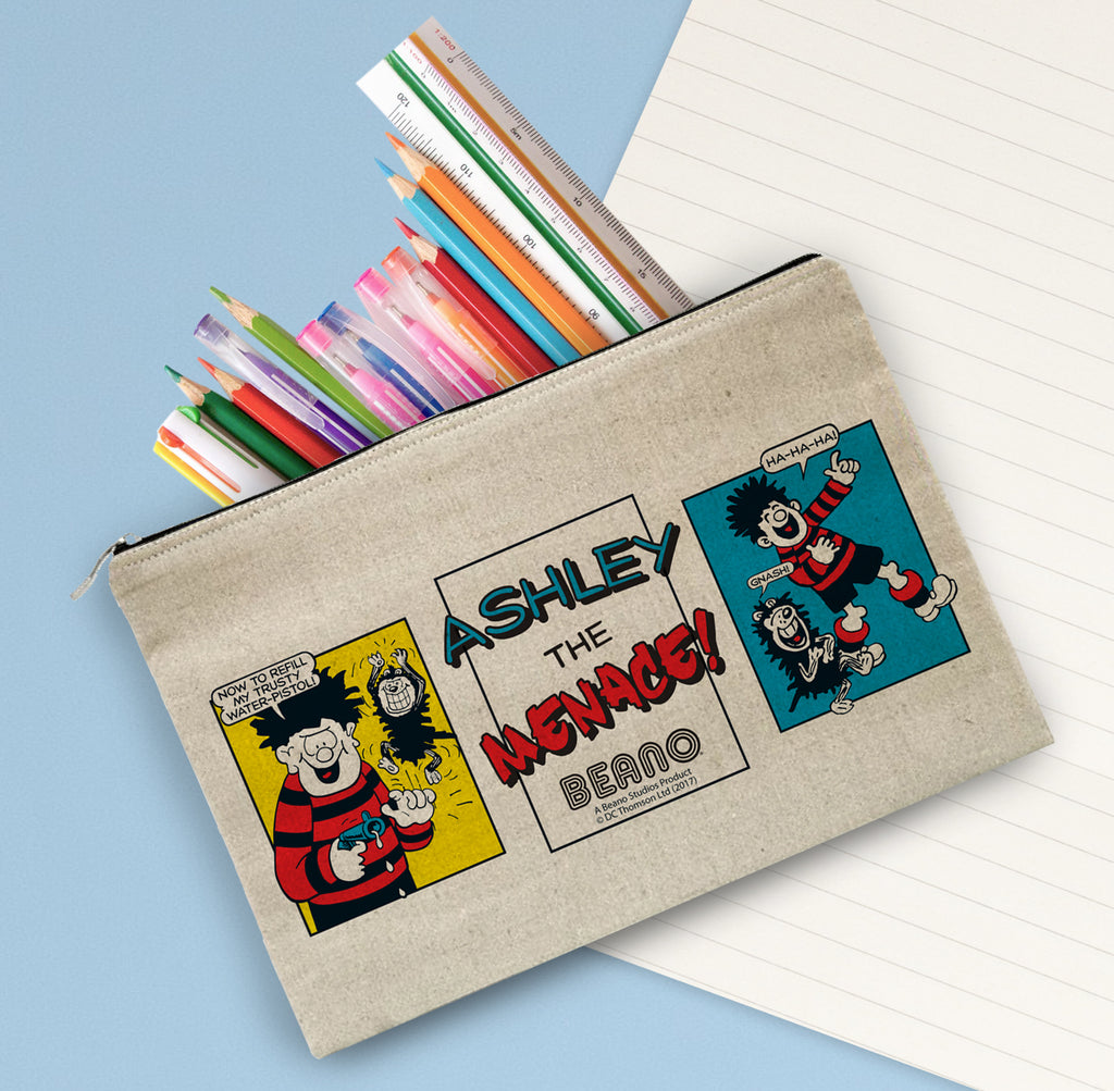 Beano Classic Comic Strip Water Pistol Canvas Pencil Case