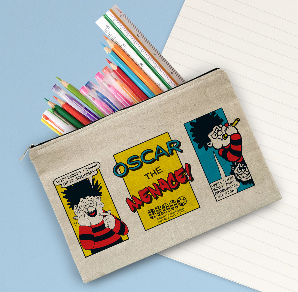 Beano Classic Comic Strip Problem Solved Canvas Pencil Case