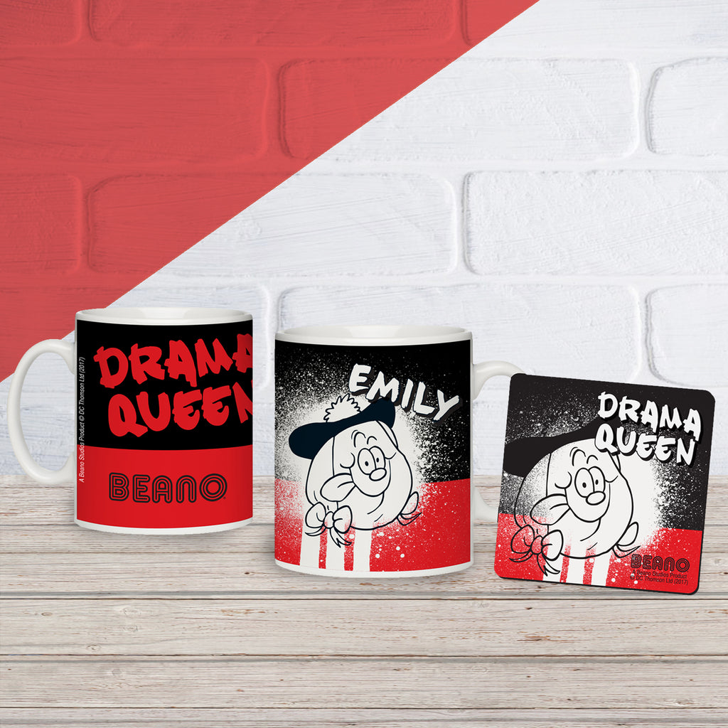 Beano Big Heads Minnie Mug & Coaster