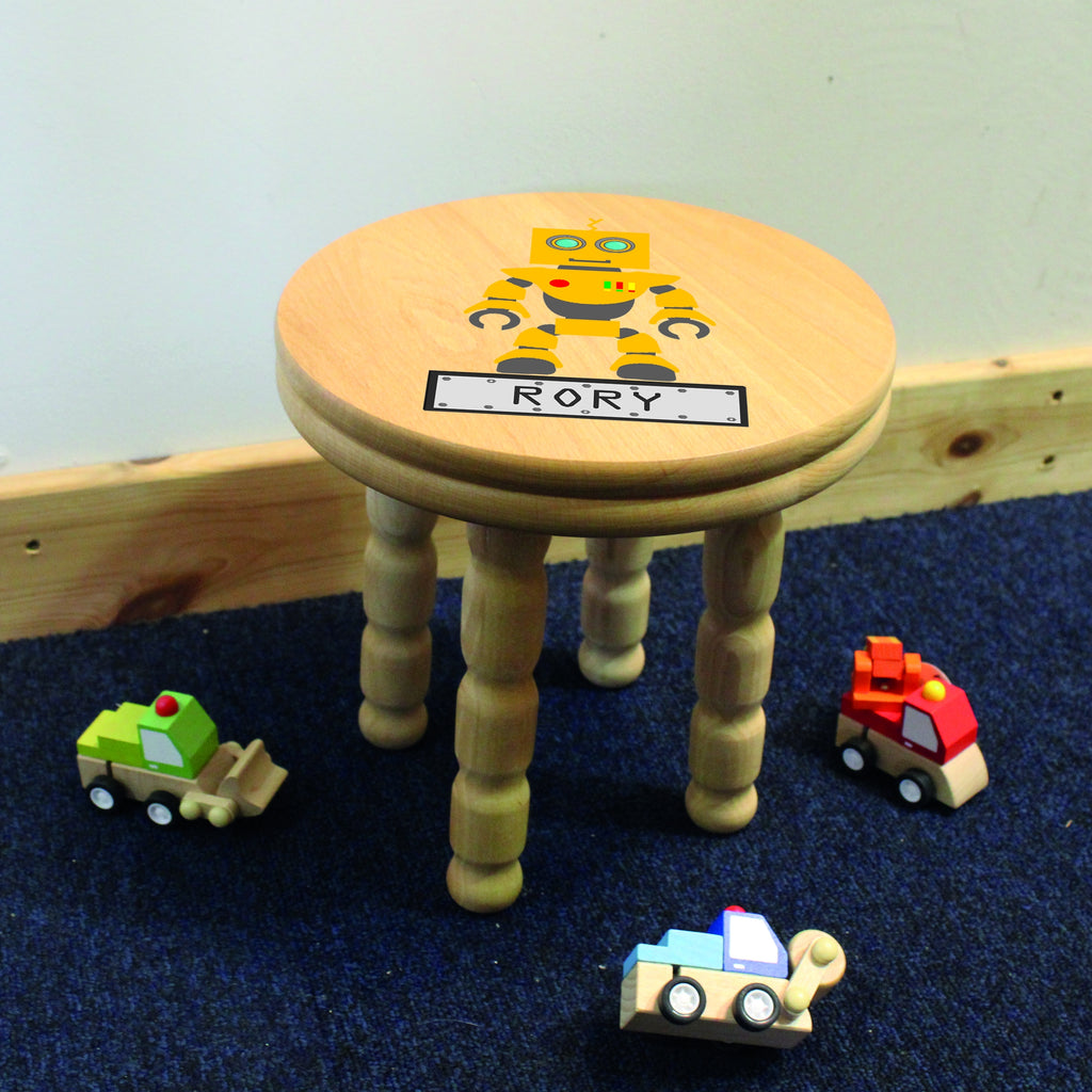 Robot Wooden Stool