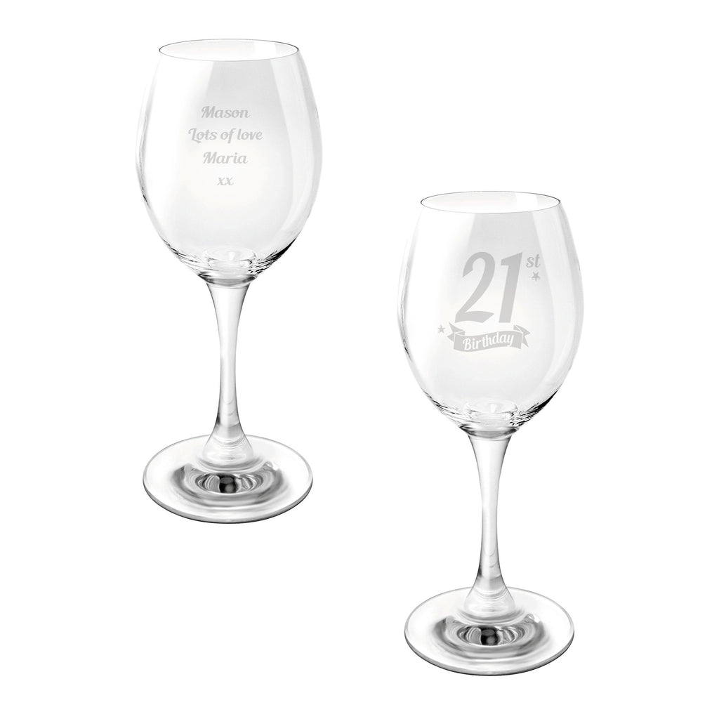 Birthday Banner Wine Glass