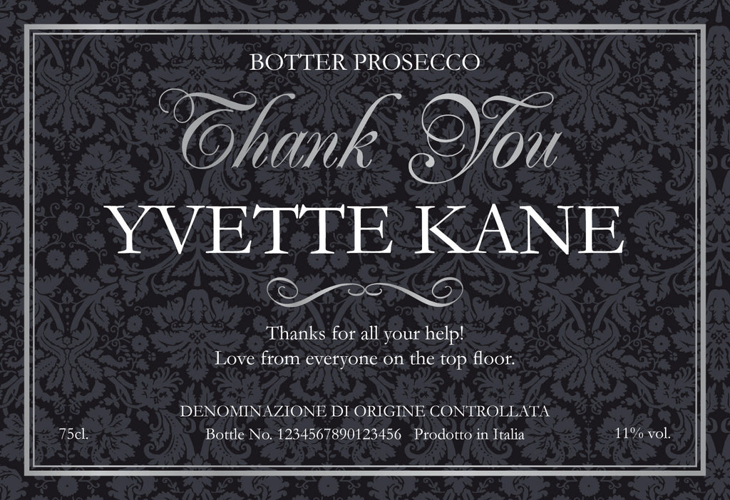 Thank You Floral Prosecco in a Silk Lined Box