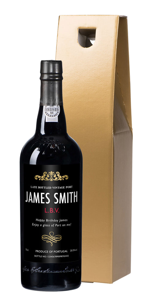 Traditional Black Port in a Gold Gift Box