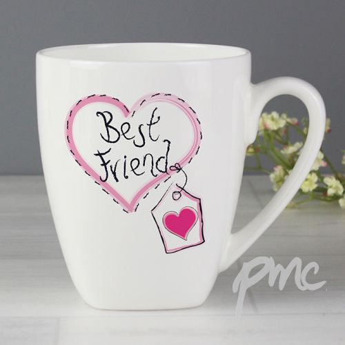 Best Friend Heart Latte Mug