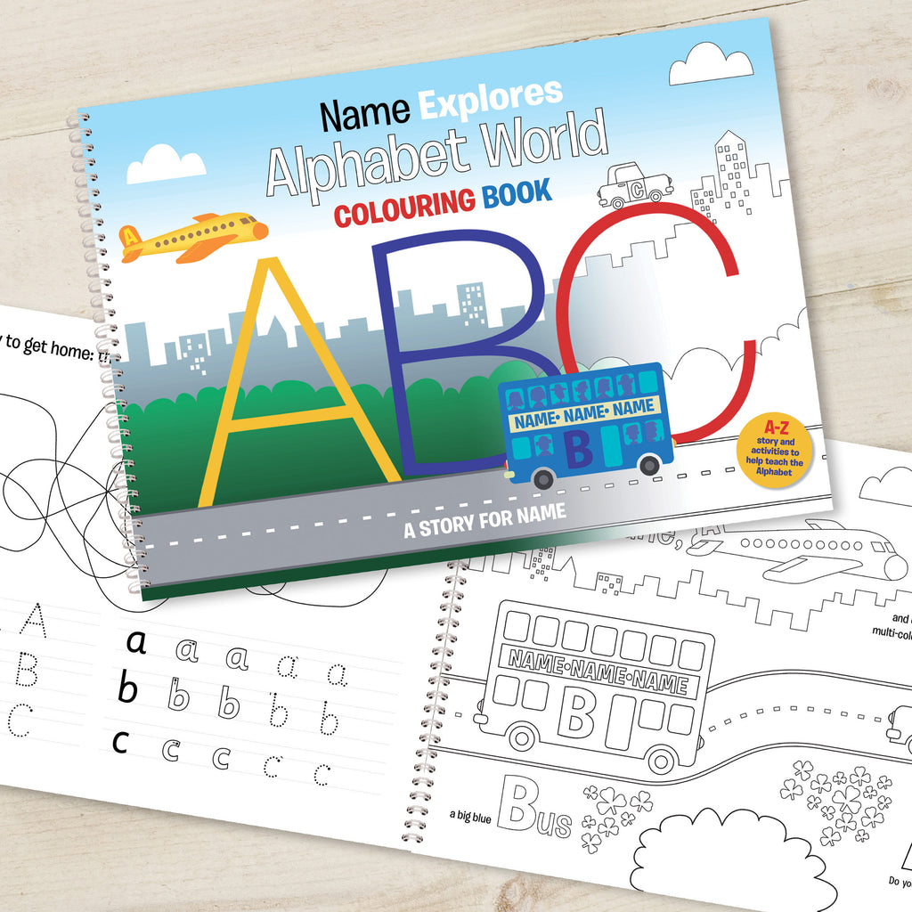 Alphabet World Colouring Book A3