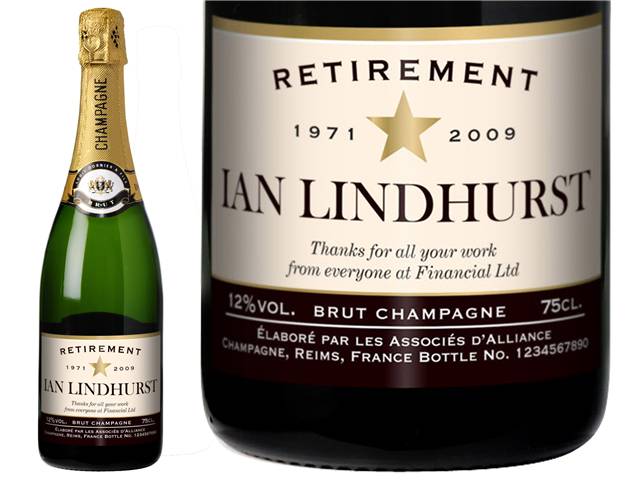 Star Retirement Personalised Champagne