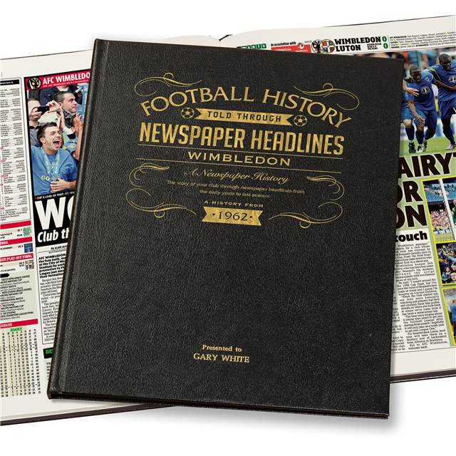 Wimbledon Newspaper Book - Leather Black Cover