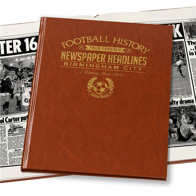 Birmingham Football Newspaper Book - Brown Leatherette