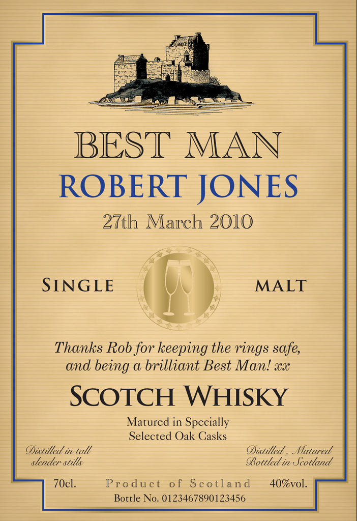 Wedding Labels for Single Malt Whisky
