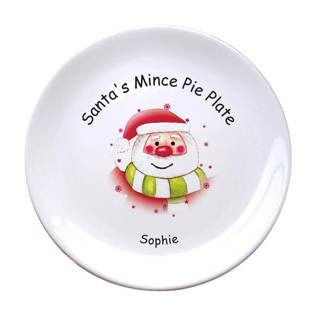 Santa & Stars Mince Pie 8" Coupe Plate