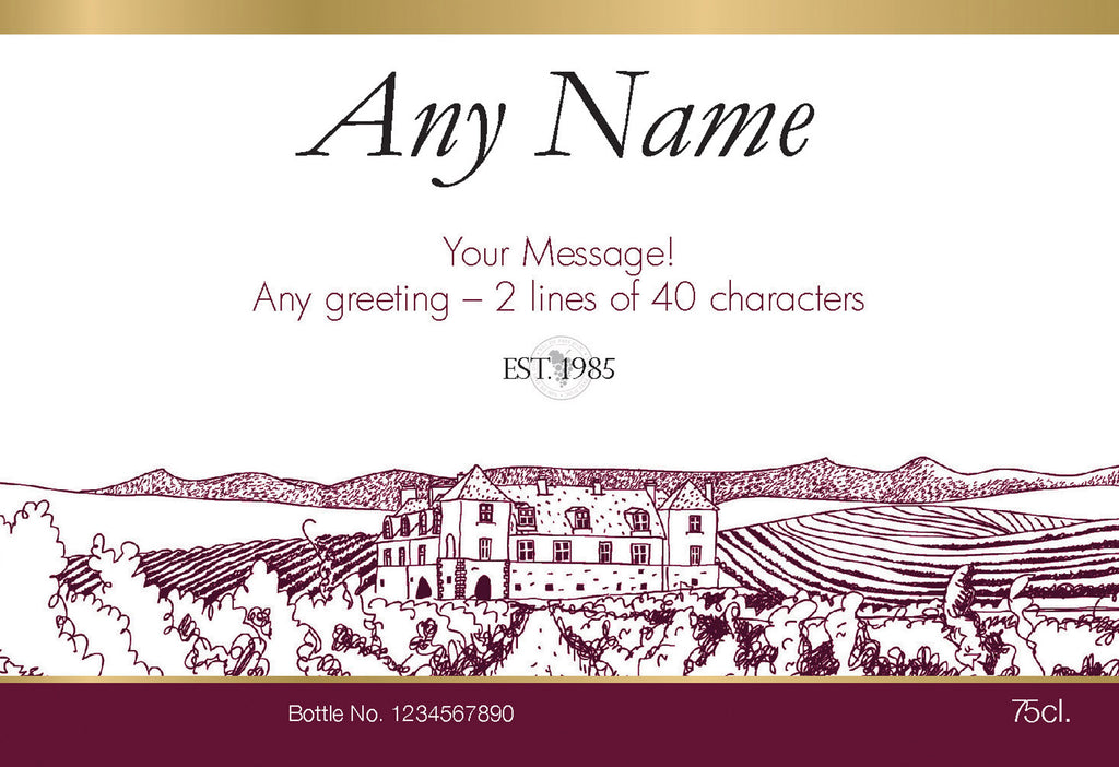 Vineyard Labels for Red Wine