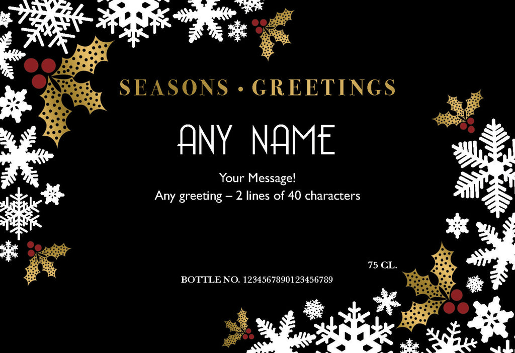 Snowflakes Christmas Labels for Red Wine (Pack of 2)