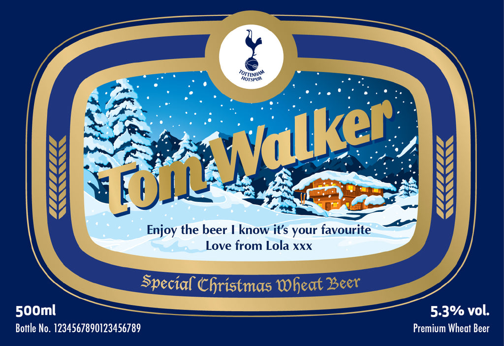 Spurs Christmas Labels for Wheat Beer (Pack of 2)