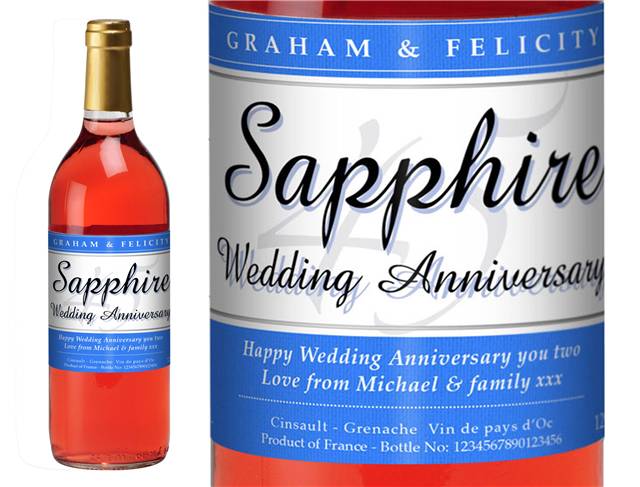 45th Anniversary Personalised Rosé Wine