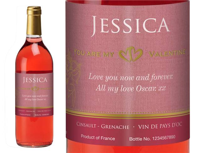 Valentine's Cupid Personalised Rosé Wine
