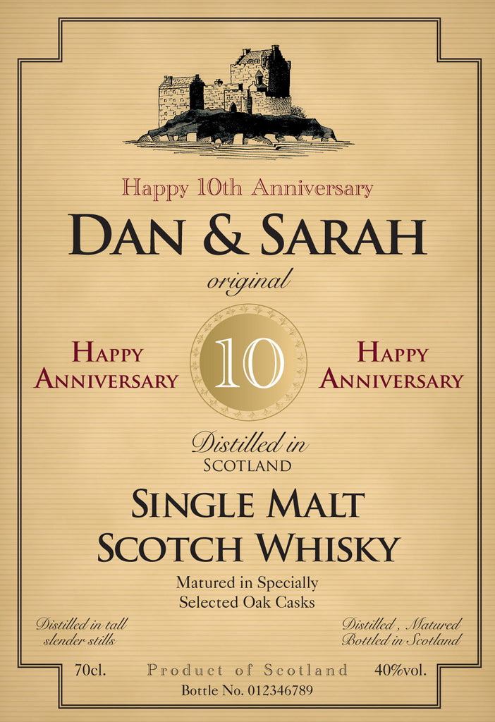 Anniversary Labels for Single Malt Whisky