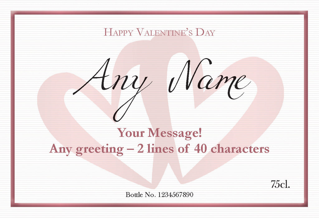 Valentine's Day Classic Labels for White Wine