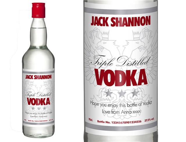 White Personalised Vodka