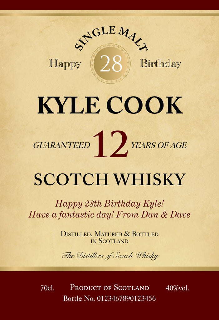 Birthday 12 Year Old Malt Whisky in a Silk-lined box