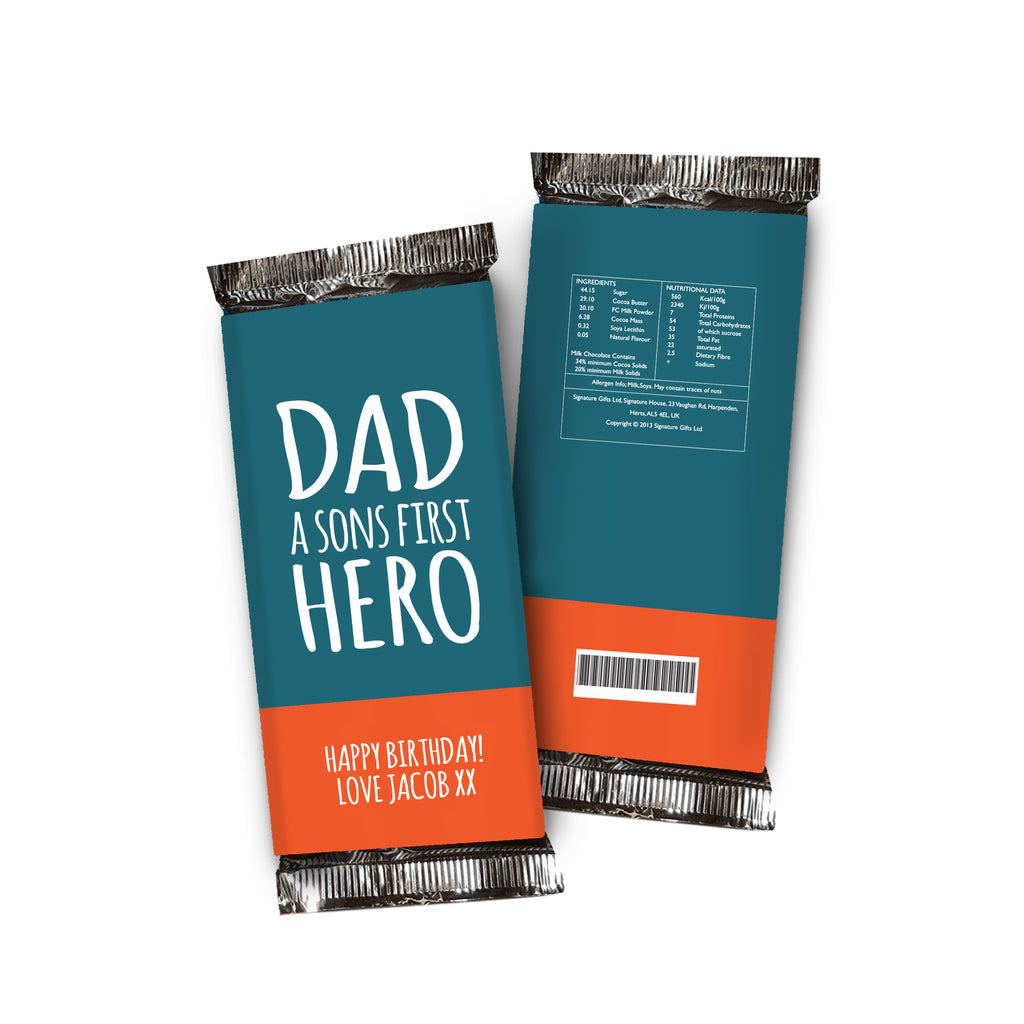 Sons First Hero Chocolate Bar Blue and Orange