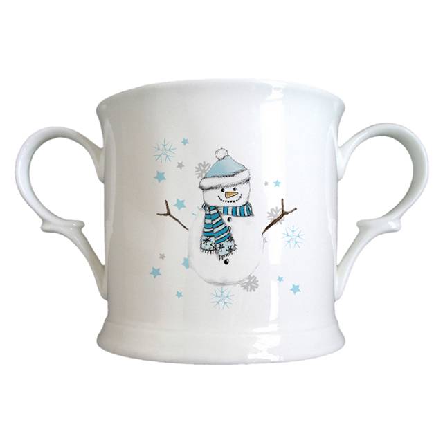 Snowman & Snowflake Bone China Loving Cup