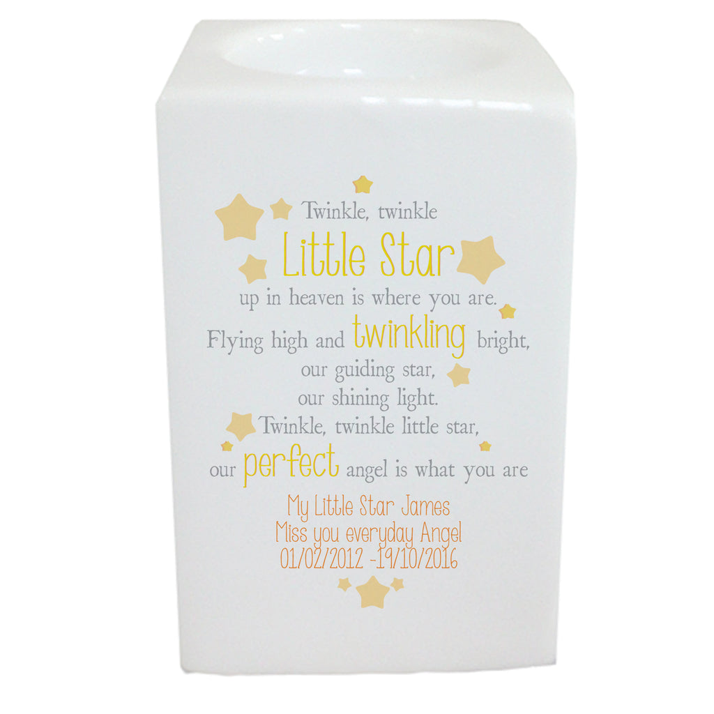 Twinkle Memorial square tea light holder