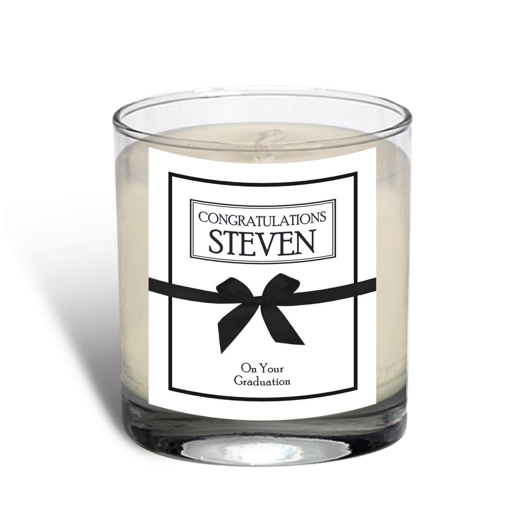 Personalised Congratulations Vanilla Scented Candle