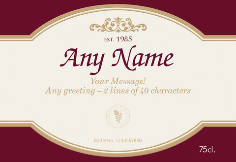 Traditional Labels for Red Wine (Pack of 2)