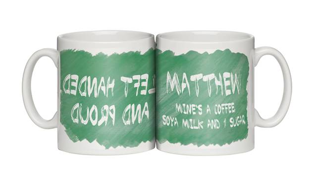 Personalised Left Handed and Proud Mug