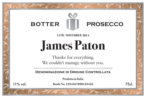 Classic White Labels for Prosecco