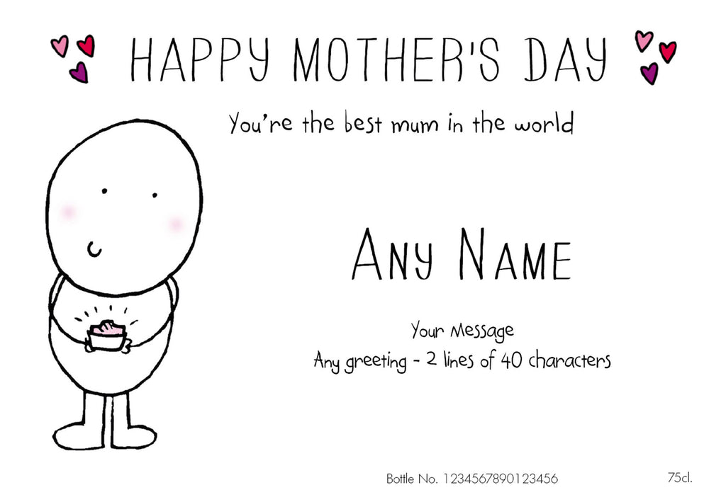Chilli & Bubble's Mother's Day Labels for Rosé Wine (Pack of 2)