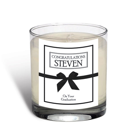 Personalised Congratulations Rose Scented Candle