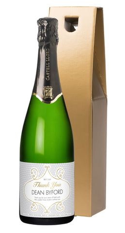 Thank You Squares Cava in a Gold Gift Box