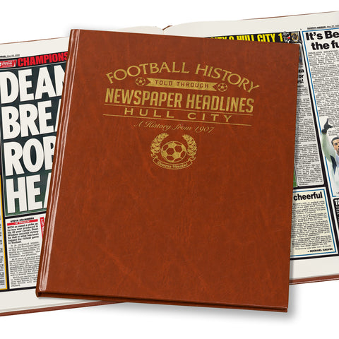 Hull Football Newspaper Book - Brown Leatherette (Colour Pages)