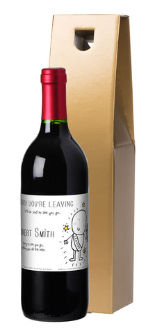 French AC Chilli & Bubble's Leaving Red Wine in a Gold Gift Box