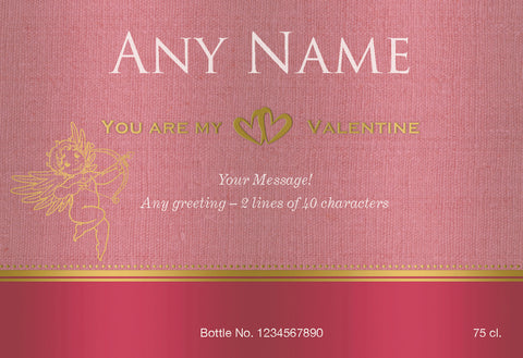 Valentine's Cupid Labels for Rosé Wine