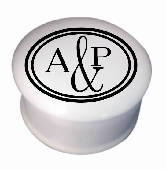 Monogram Circle 3" Round Trinket Box