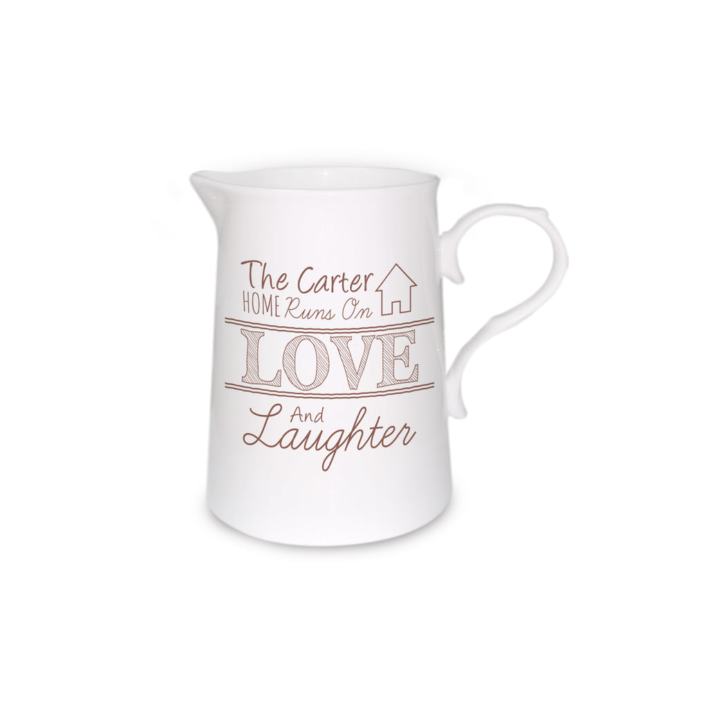 Love and Laughter Farmhouse Jug