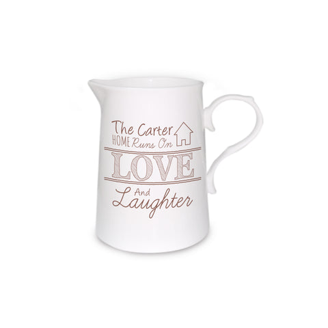 Love and Laughter Farmhouse Jug