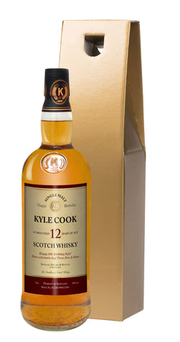 Birthday 12 Year Old Malt Whisky in a Gold Gift box