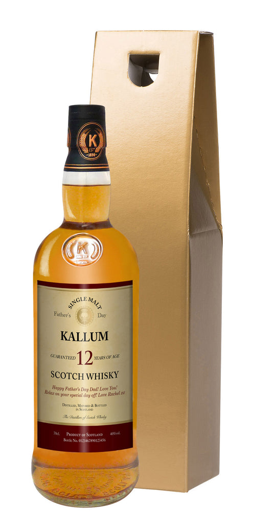 Father's Day 12 Year Old Malt Whisky in a Gold Gift box