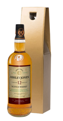 Christmas 12 Year Old Malt Whisky in a Gold Gift box