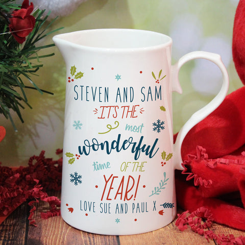 The Most Wonderful Time Of The Year Farmhouse Jug