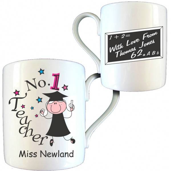 No1 Teacher Female Bone China Mug