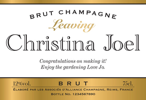 Leaving Gift Champagne in a silk lined Gift Box