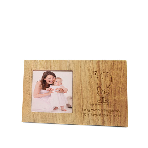 Chilli and Bubbles Mother's Day wooden panel photo frame