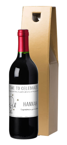 French AC Chilli & Bubble's Keep Calm Red Wine in a Gold Box