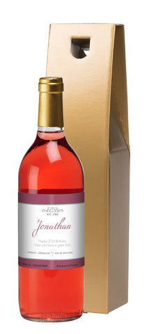 French VdP Frame Rosé Wine in a Gold Box
